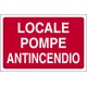 CARTELLO ALLUMINIO LOCALE POMPE ANTINCENDIO MIS.300X200