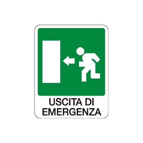 USCITA DI EMERGENZA  SX MIS. 180X120 ALLUMINIO