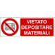 VIETATO DEPOSITARE MATERIALE 330X125 mm ALLUMINIO