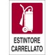 CARTELLO ALLUMINIO ESTINTORE CARRELLATO 230 X 290